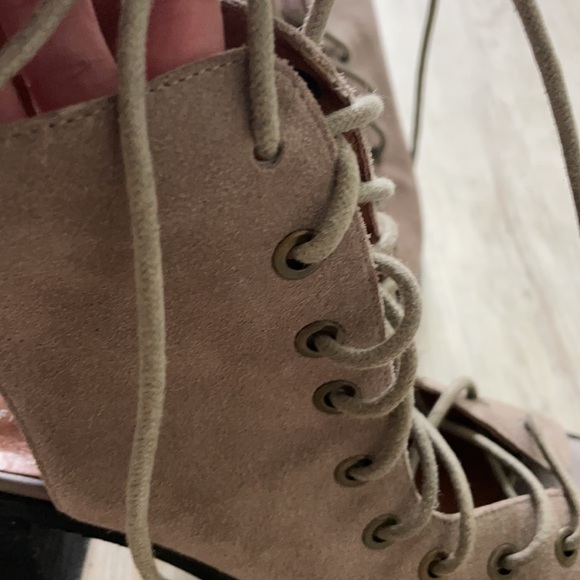 Suede heel sandal boot - Picture 4 of 13